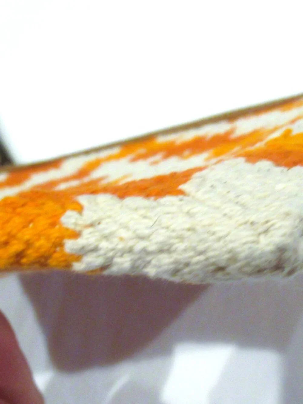 Patricia Nash orange and white wristlet